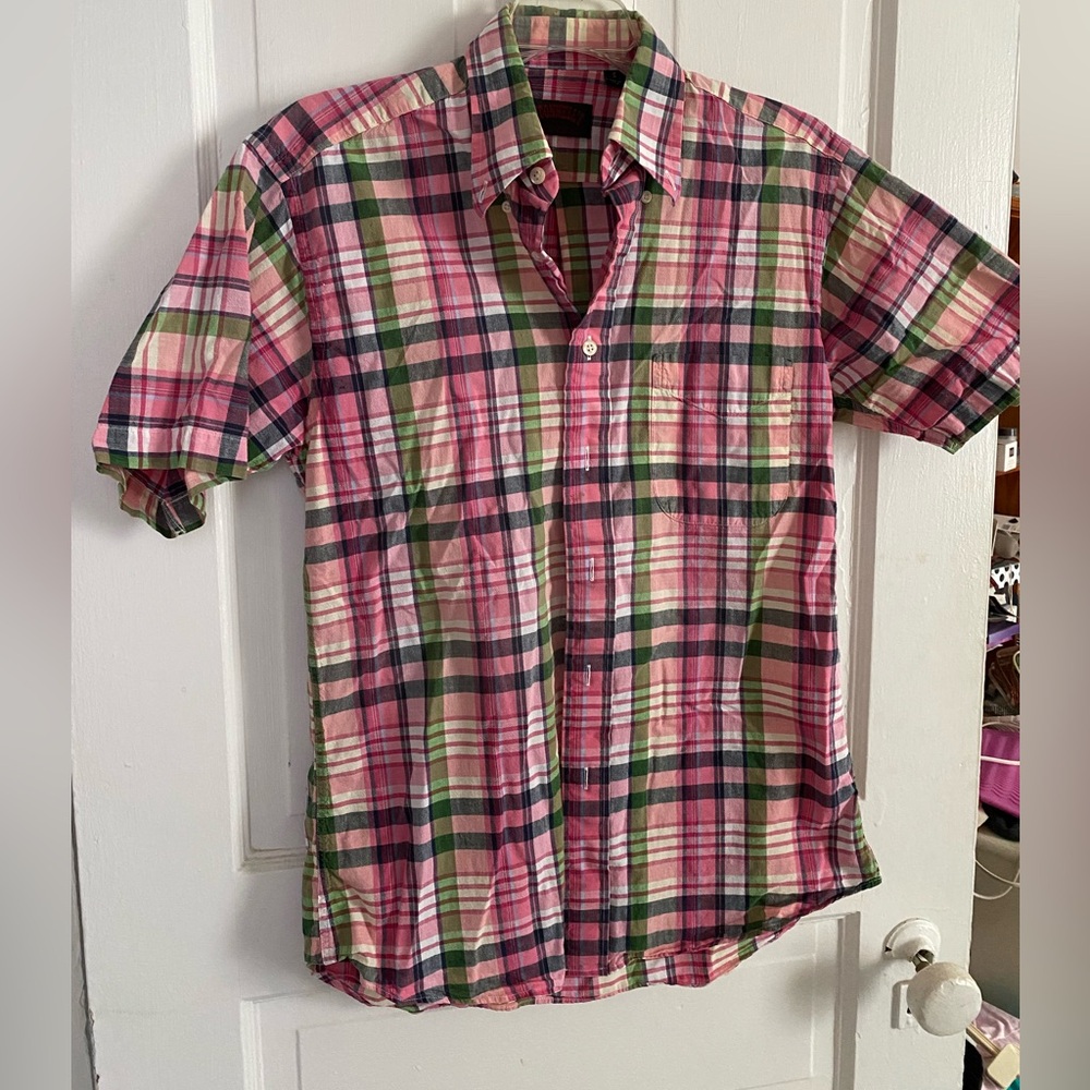Men’s, Size Small Madras plaid shirt